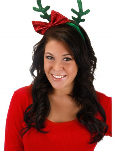 Glitter Antlers with Bow, halloween costume (Glitter Antlers with Bow)