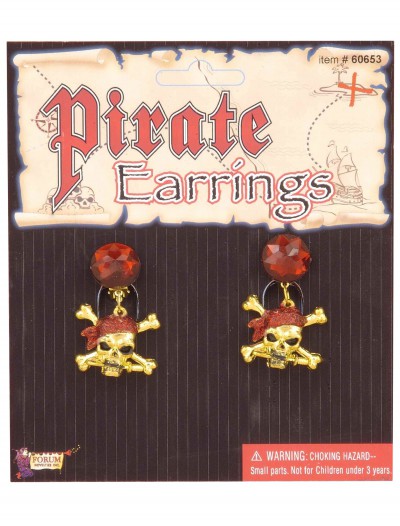 Glitter Pirate Earrings, halloween costume (Glitter Pirate Earrings)