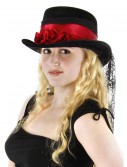 Gothic Rose Top Hat, halloween costume (Gothic Rose Top Hat)