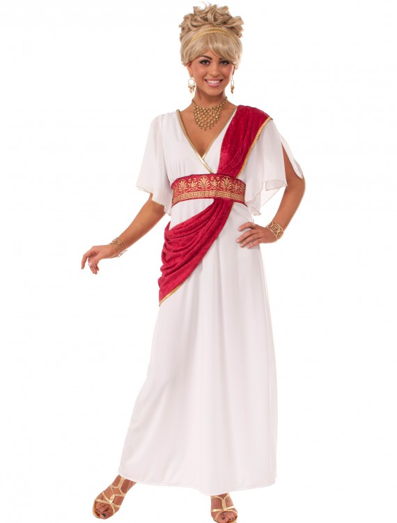 Grecian Gown w/ Red Sash, halloween costume (Grecian Gown w/ Red Sash)