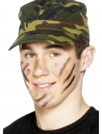 Green Camouflage Army Cap, halloween costume (Green Camouflage Army Cap)