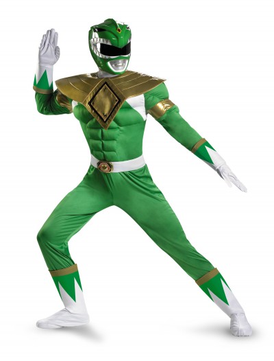 Green Ranger Classic Muscle Adult Costume, halloween costume (Green Ranger Classic Muscle Adult Costume)