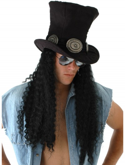 Guitar Superstar Hat w/Hair, halloween costume (Guitar Superstar Hat w/Hair)