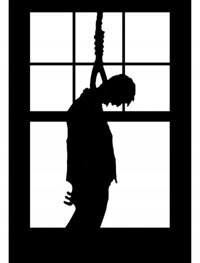 Hanging Man Window Cling, halloween costume (Hanging Man Window Cling)