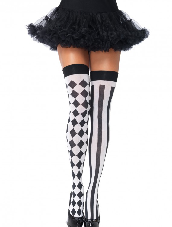 Harlequin Thigh High Stockings, halloween costume (Harlequin Thigh High Stockings)