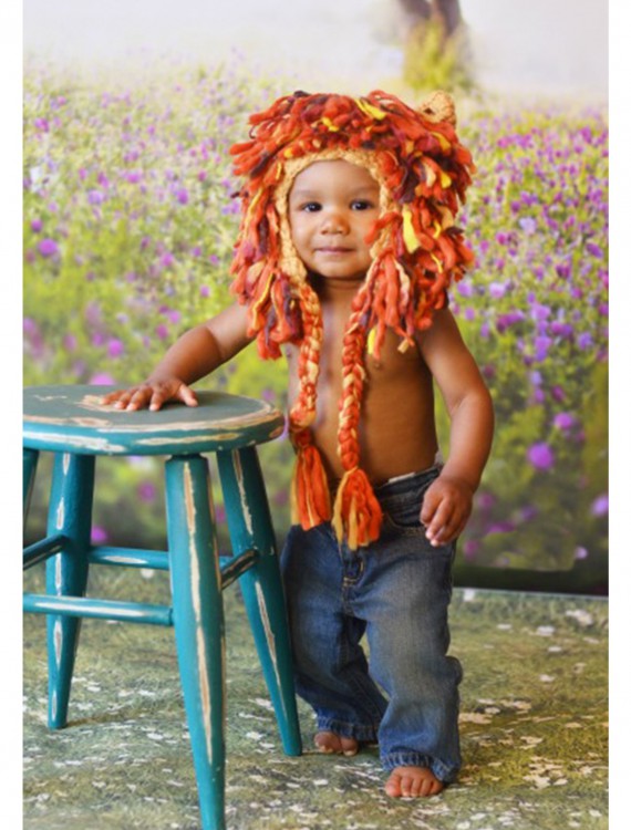 Infant Lion Hat w/ Full Mane, halloween costume (Infant Lion Hat w/ Full Mane)