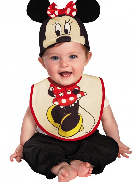 Infant Minnie Mouse Hat and Bib Set, halloween costume (Infant Minnie Mouse Hat and Bib Set)