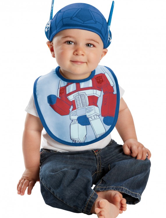 Infant Optimus Prime Hat and Bib Set, halloween costume (Infant Optimus Prime Hat and Bib Set)