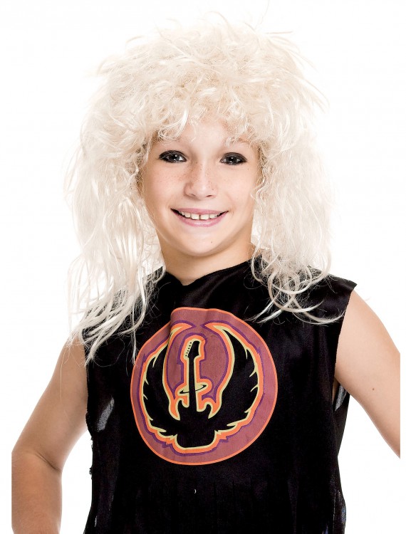 Kids' 80s Rockstar Wig, halloween costume (Kids' 80s Rockstar Wig)