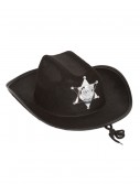Kids Black Sheriff Hat, halloween costume (Kids Black Sheriff Hat)