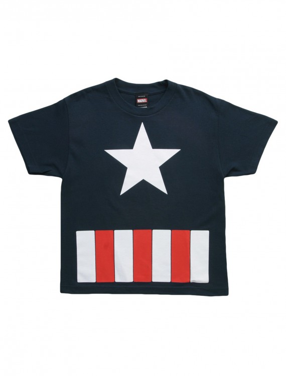Kids Captain America Star TShirt, halloween costume (Kids Captain America Star TShirt)