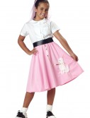 Kids Pink Poodle Skirt, halloween costume (Kids Pink Poodle Skirt)