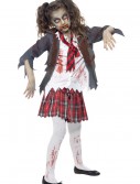 Kids Zombie School Girl Costume, halloween costume (Kids Zombie School Girl Costume)