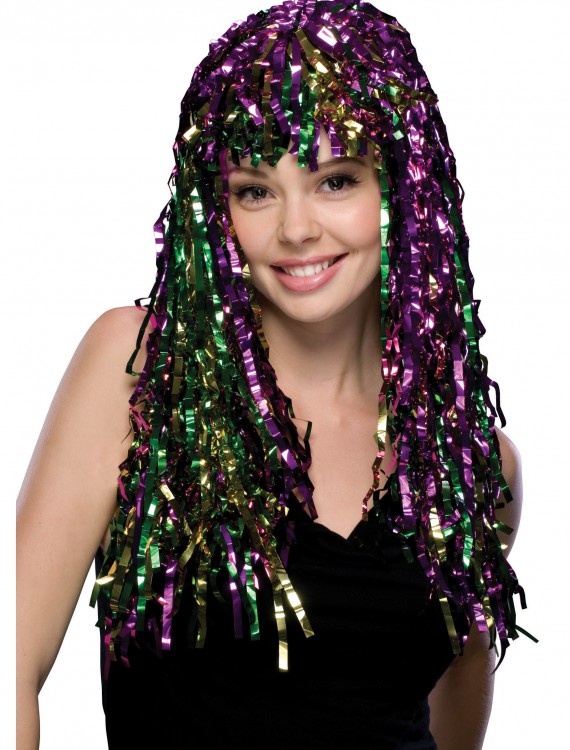 Mardi Gras Tinsel Wig, halloween costume (Mardi Gras Tinsel Wig)