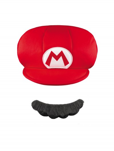 Mario Child Hat and Mustache, halloween costume (Mario Child Hat and Mustache)