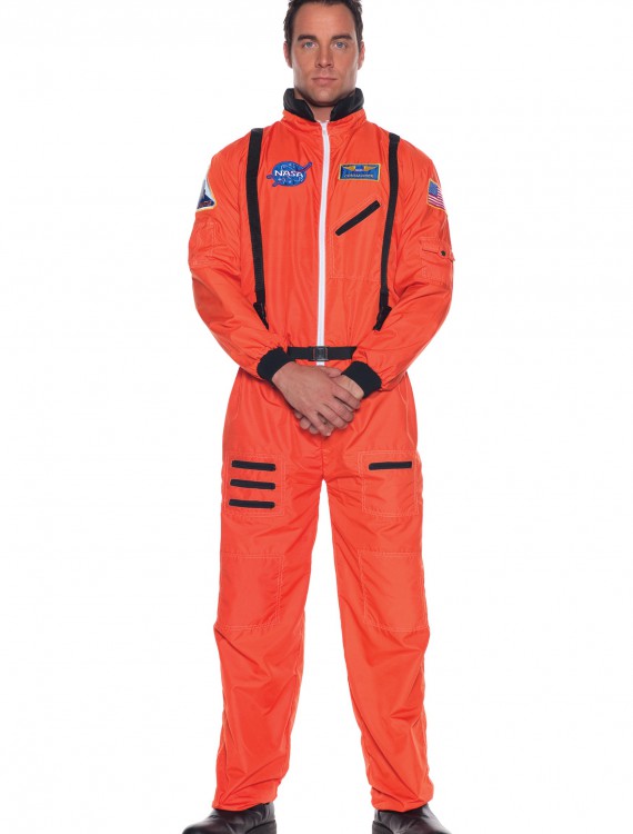 Mens Orange Astronaut Costume, halloween costume (Mens Orange Astronaut Costume)