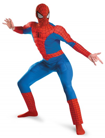 Muscle Chest Adult Spiderman Costume, halloween costume (Muscle Chest Adult Spiderman Costume)