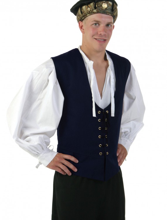Navy Renaissance Vest, halloween costume (Navy Renaissance Vest)