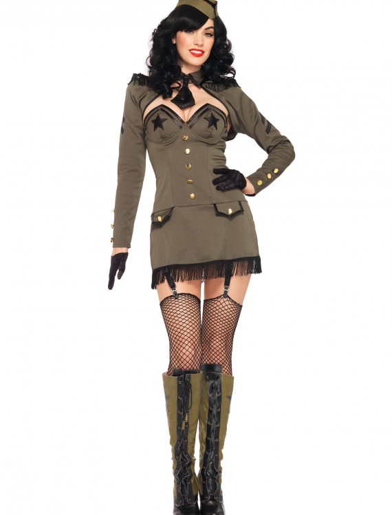 Pin Up Army Girl Costume, halloween costume (Pin Up Army Girl Costume)