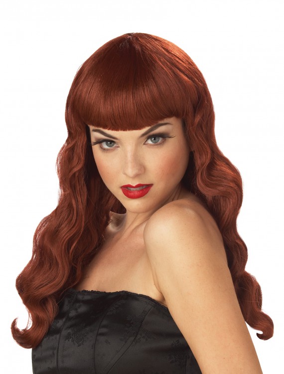 Pin Up Girl Red Wig, halloween costume (Pin Up Girl Red Wig)