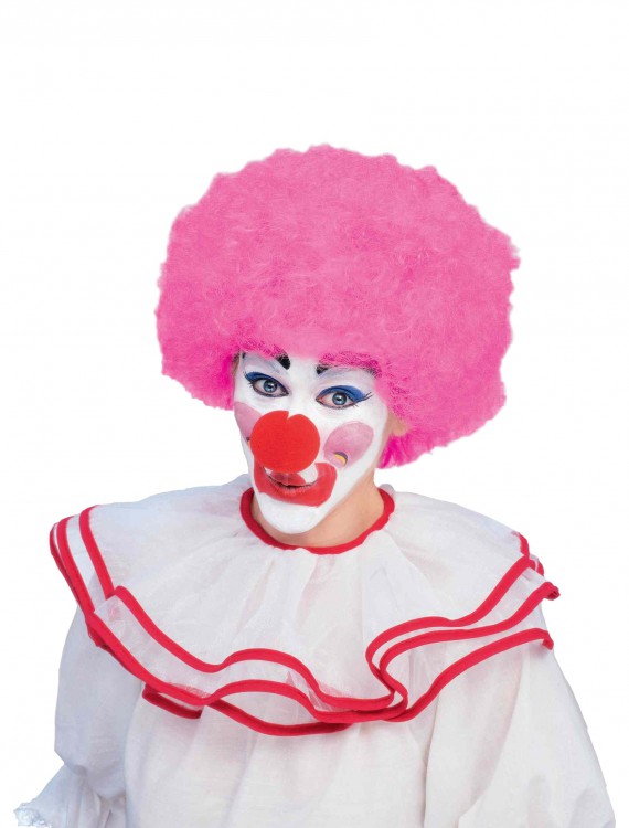 Pink Afro Clown Wig, halloween costume (Pink Afro Clown Wig)