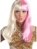 Pink and White Diva Wig, halloween costume (Pink and White Diva Wig)