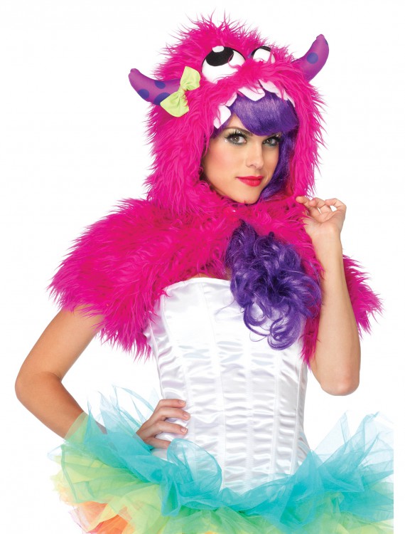 Pink Monster Fur Shrug, halloween costume (Pink Monster Fur Shrug)