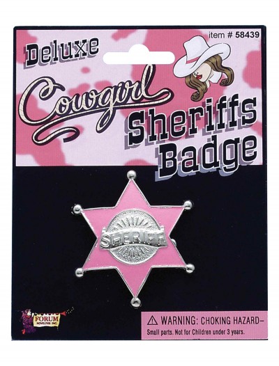 Pink Sheriff Badge, halloween costume (Pink Sheriff Badge)