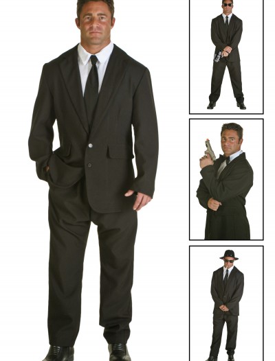 Plus Size Black Suit Costume, halloween costume (Plus Size Black Suit Costume)