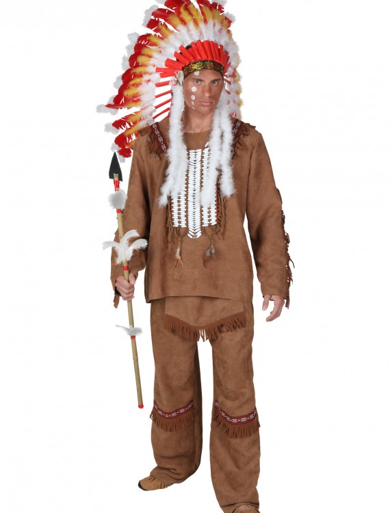 Plus Size Deluxe Mens Indian Costume, halloween costume (Plus Size Deluxe Mens Indian Costume)