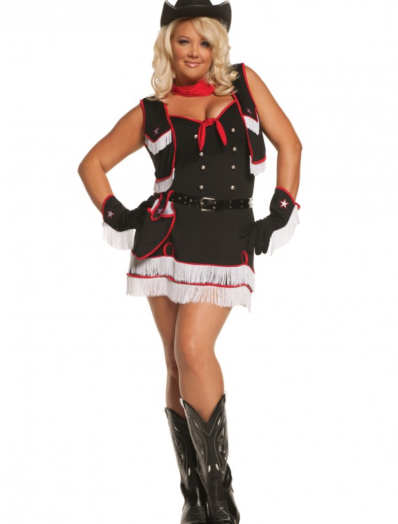 Plus Size Dirty Desperado Cowgirl Costume, halloween costume (Plus Size Dirty Desperado Cowgirl Costume)