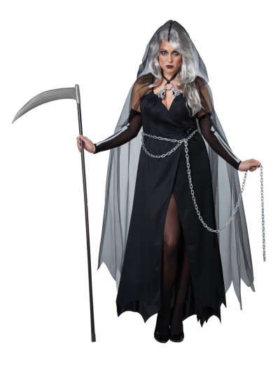 Women's Plus Size Lady Reaper Costume, halloween costume (Women's Plus Size Lady Reaper Costume)