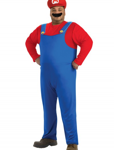 Plus Size Mario Costume, halloween costume (Plus Size Mario Costume)