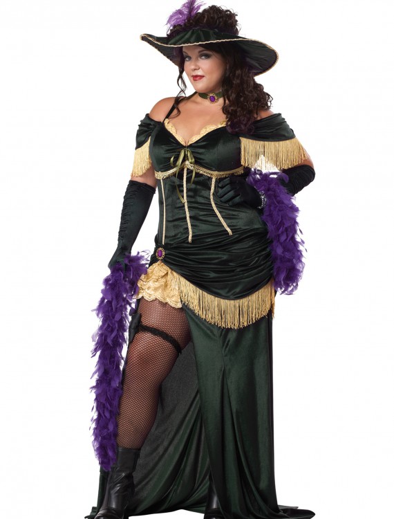 Plus Size Saloon Madame Costume, halloween costume (Plus Size Saloon Madame Costume)