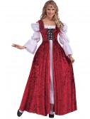 Plus Size Women's Medieval Laced Gown, halloween costume (Plus Size Women's Medieval Laced Gown)