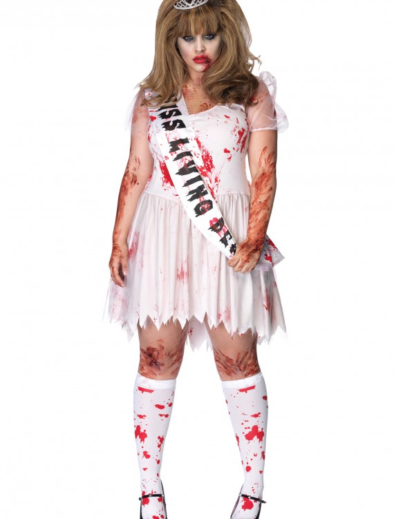 Plus Size Zombie Prom Queen Costume, halloween costume (Plus Size Zombie Prom Queen Costume)