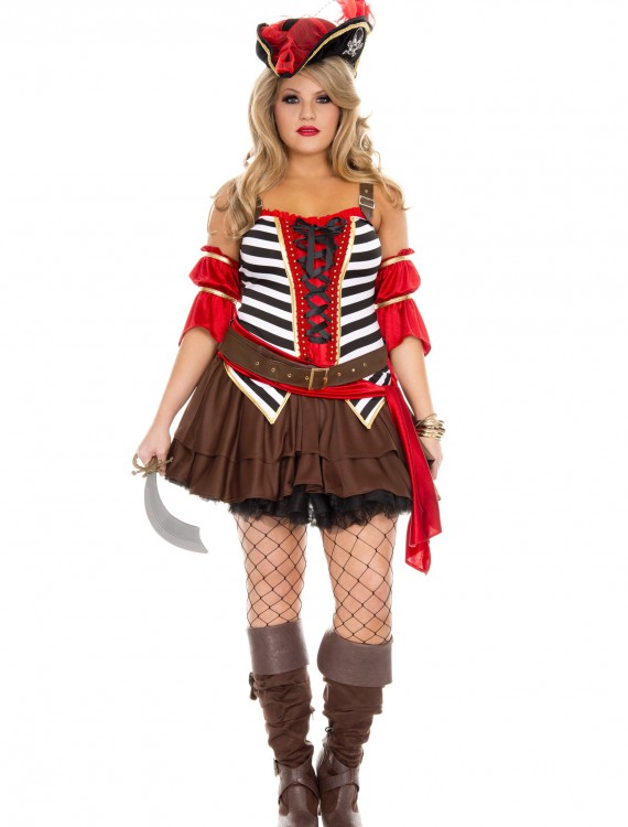 Plus Size Women's Private Pirate Costume, halloween costume (Plus Size Women's Private Pirate Costume)