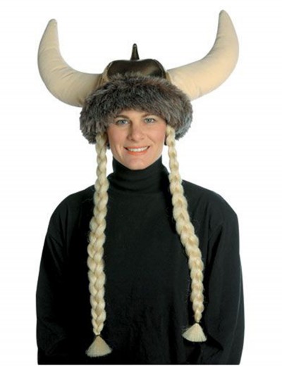 Plush Viking Hat w/Braids, halloween costume (Plush Viking Hat w/Braids)