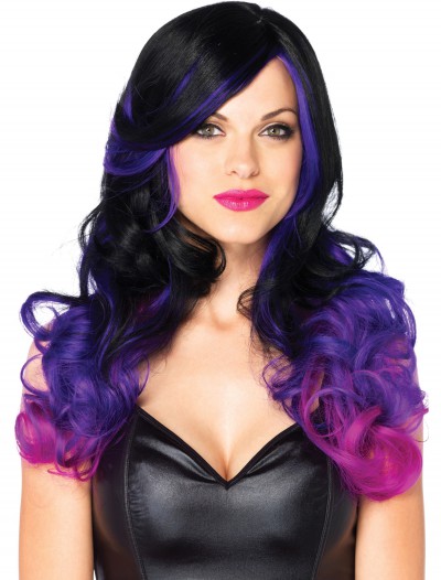 Purple and Black Faded Wig, halloween costume (Purple and Black Faded Wig)