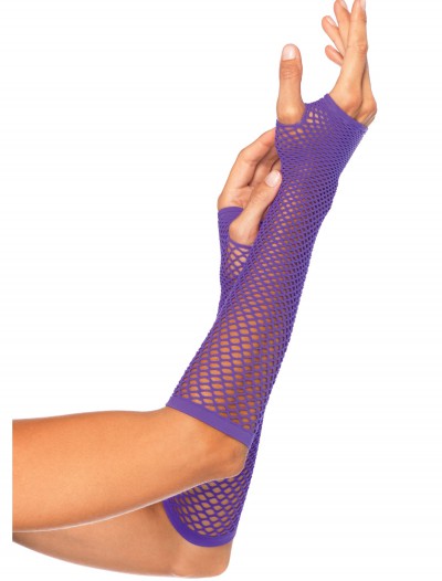 Purple Fishnet Gloves, halloween costume (Purple Fishnet Gloves)