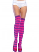 Purple/Pink Striped Thigh High Stockings, halloween costume (Purple/Pink Striped Thigh High Stockings)