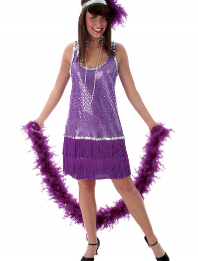 Purple Plus Size Flapper Dress, halloween costume (Purple Plus Size Flapper Dress)
