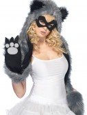 Raccoon Hood w/ Paws and Mask, halloween costume (Raccoon Hood w/ Paws and Mask)