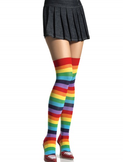 Rainbow Thigh High Stockings, halloween costume (Rainbow Thigh High Stockings)