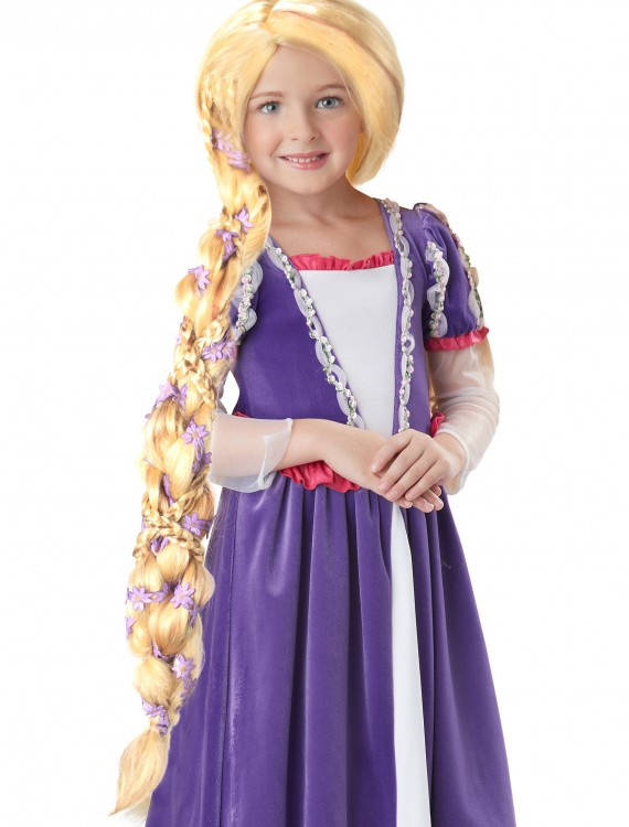 Rapunzel Wig with Flowers, halloween costume (Rapunzel Wig with Flowers)