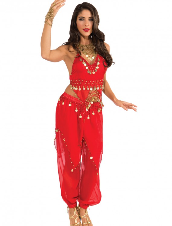 Red Belly Dancer Costume, halloween costume (Red Belly Dancer Costume)
