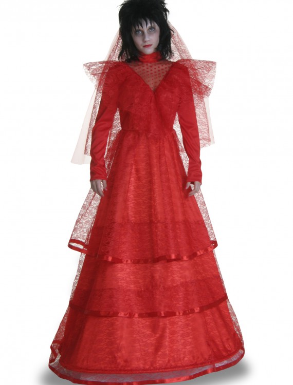 Red Gothic Wedding Dress Costume, halloween costume (Red Gothic Wedding Dress Costume)
