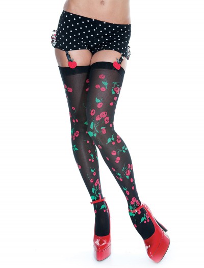 Ruffle Hotpants w/ Cherry Print Stockings, halloween costume (Ruffle Hotpants w/ Cherry Print Stockings)