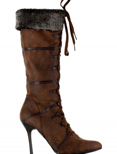 Sexy Brown Viking Boots, halloween costume (Sexy Brown Viking Boots)