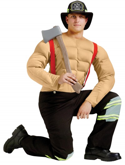 Sexy Calendar Fireman Costume, halloween costume (Sexy Calendar Fireman Costume)